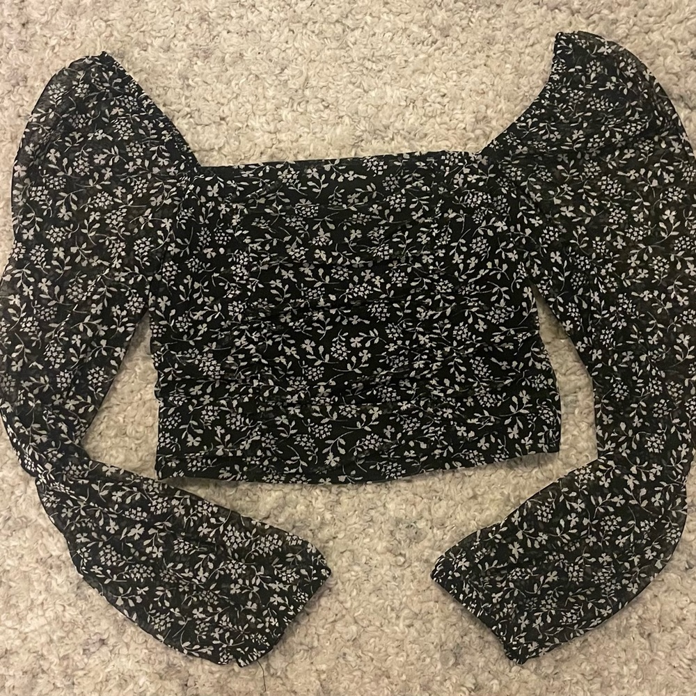 black and white off the shoulder top